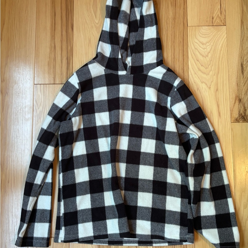 Place Kids Checkered Hoodie - Black and White